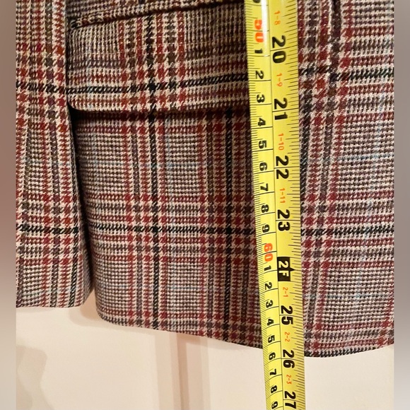 Vtg Pendleton Brown Plaid 100% Wool Blazer Skirt Suit Set- Excellent Condition - Picture 11 of 14